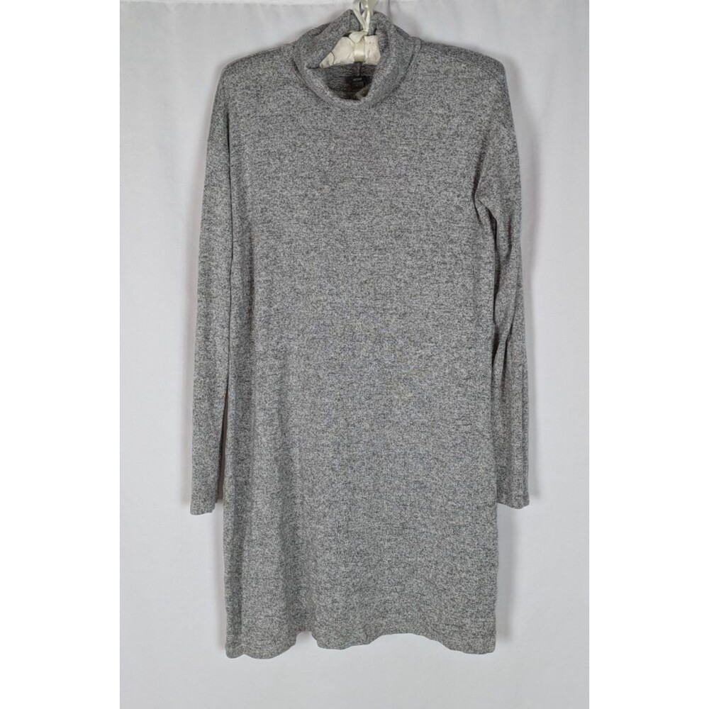 Aerie Sweater Dress M Gray Knit Turtleneck Long Sleeve Shift Tunic Fall Winter